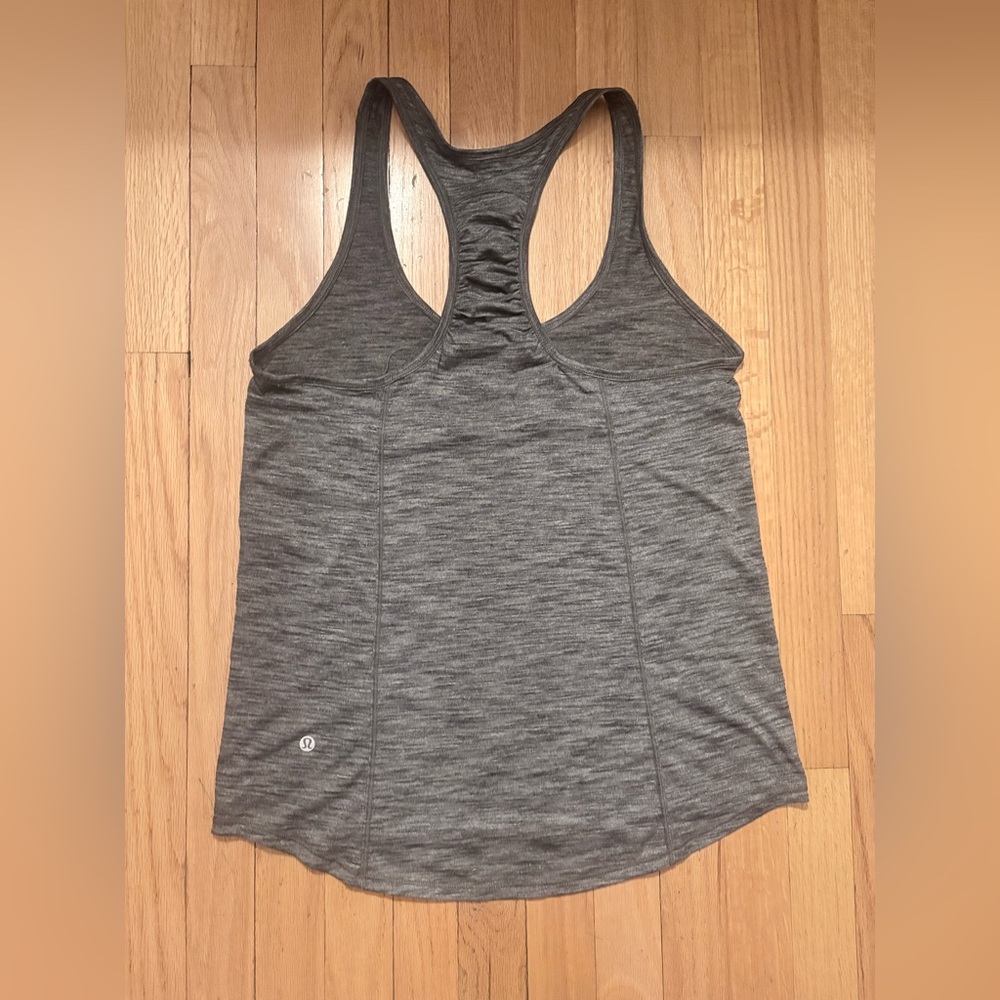 Lululemon Gray/charcoal Racerback Tank Top Size 8